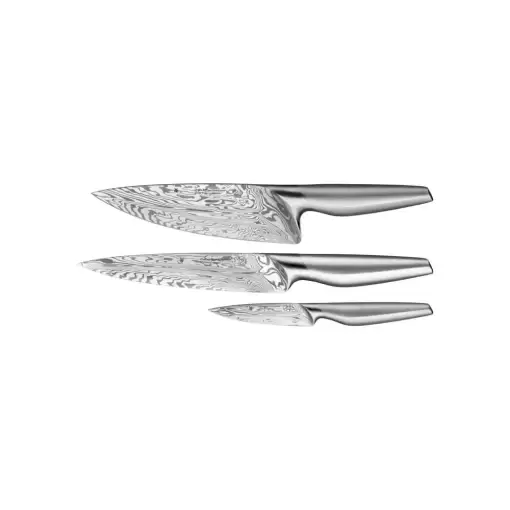 Набор ножей 3 предмета Chef's Edition Damasteel WMF металлик