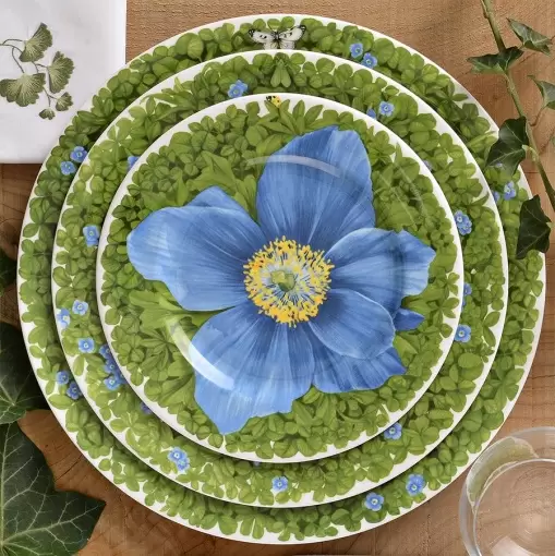 Тарелка десертная 21,5 см Macro photography Prati Italiani Taitu голубая