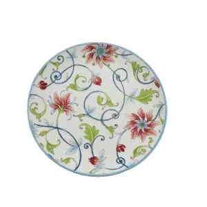 Десертная тарелка 21 см Botanical Spiral Grace by Tudor белая