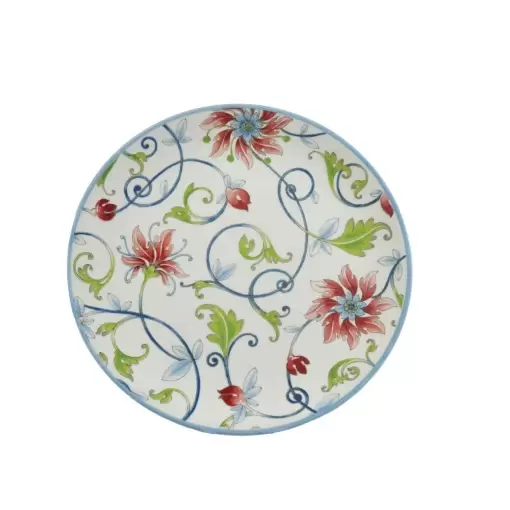Десертная тарелка 21 см Botanical Spiral Grace by Tudor белая