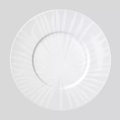 Обеденная тарелка 27 см White Nature Taitu белая