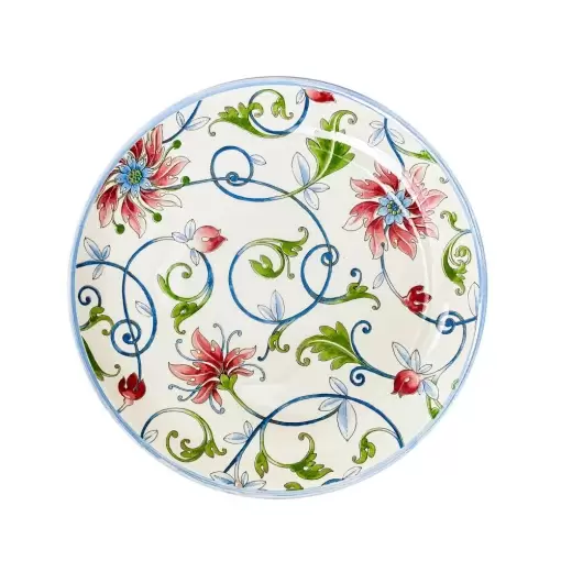 Обеденная тарелка 27 см Botanical Spiral Grace by Tudor белая