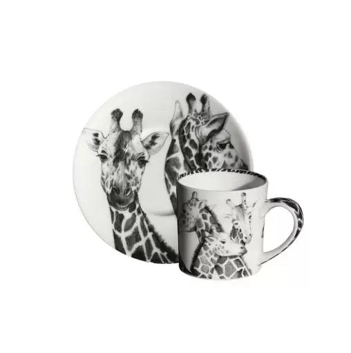 Чашка с блюдцем 100 мл Giraffe Wild Spirit Taitu кофейная