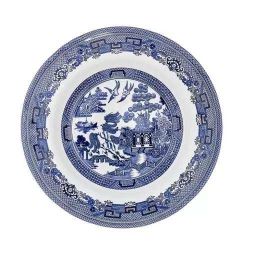 Суповая тарелка 23,3 см Blue Willow Grace by Tudor белая