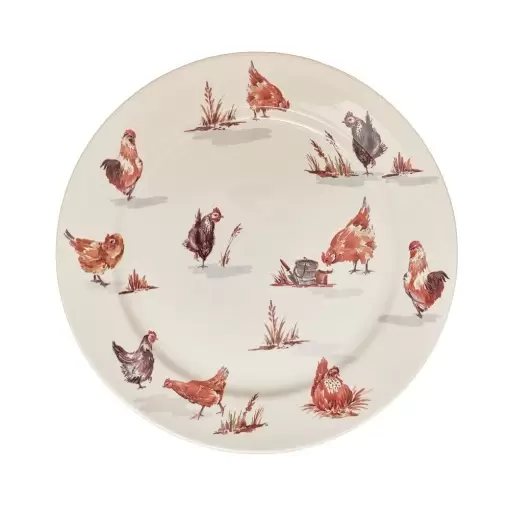 Обеденная тарелка 30,4 см Country Farmyard Grace by Tudor белая